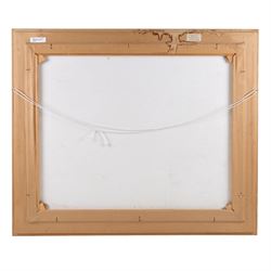 Douglas Hill (British 1953-): Porthminster Beach - Carbis Bay - St Ives, oil on canvas signed and dated '95, 60cm x 75cm