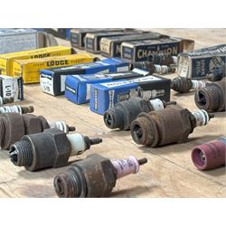 Group of collectable spark plugs, appx. 30, some unused, some with boxes, including K.L.G., Lodge, Champion etc.  - COLLECTION BY APPOINTMENT FROM: The White House, Thirsk Road, Easingwold, York, YO61 3NF - CALL 01723 507111 TO ARRANGE