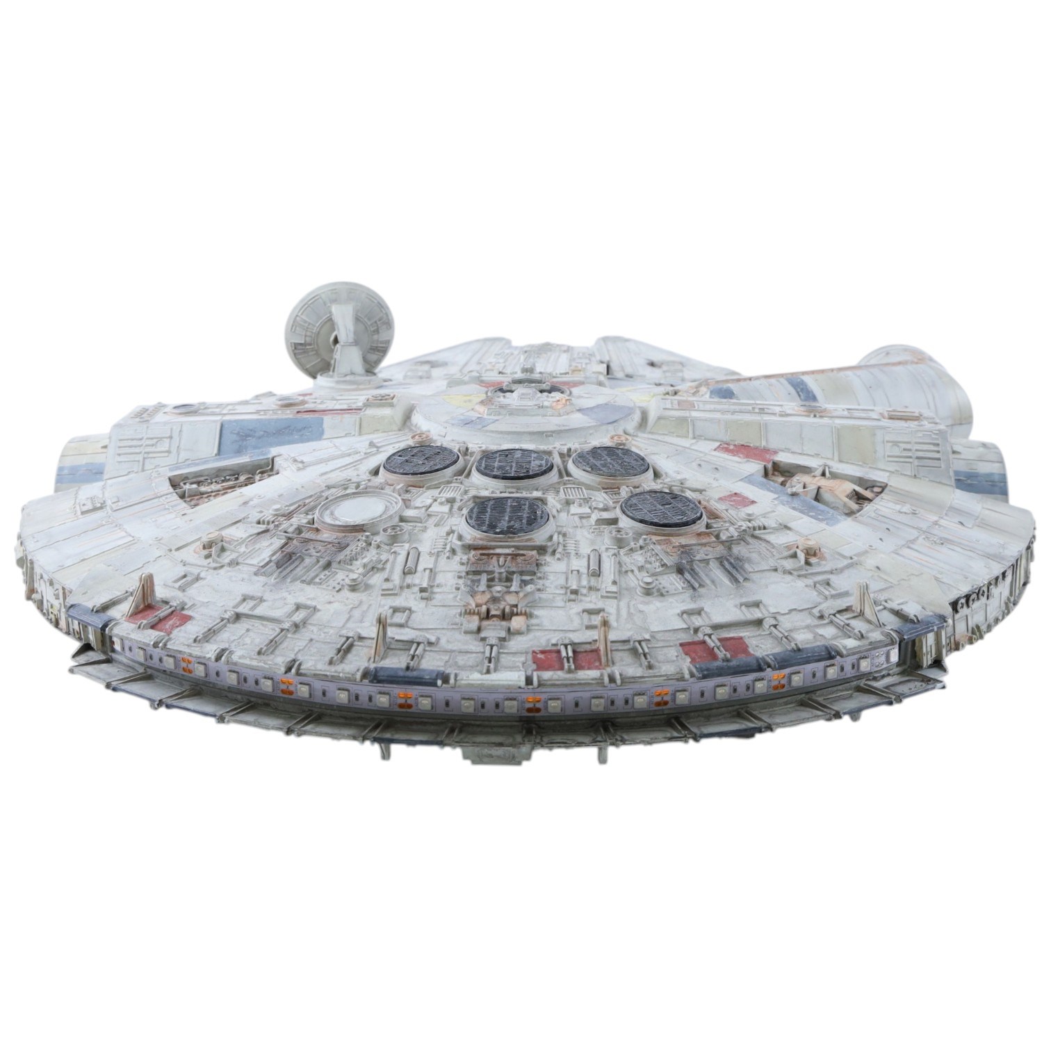 Two Star Wars Millennium Falcon models, comprising Kenner Power of the Force and a custom painted example, largest L72cm