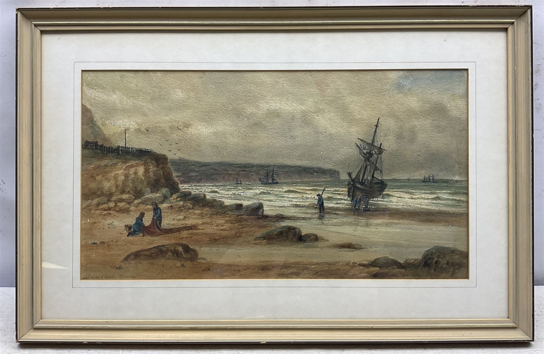 John Francis Branegan (British 1843-1909): 'After a Storm' 'Salmon Fishing' 'Near Sunderland' and other Coastal Views, six watercolours signed and variously titled, largest 20.5cm x 44cm (6)