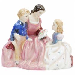 Collection of twelve Royal Doulton figures, comprising 'Omar Khayyam' HN2247, 'Bedtime', 'This Little Pig' HN1793, 'The Little Bridesmaid' HN1433, 'Thursday's child has far to go', 'Bunnykins Sleepytime', 'Lily' HN1798, 'Carrie' HN2800, 'The Delight of Spring', 'The Bedtime Story' HN2059, 'Tinkle Bell' HN1677, Choir Boy HN2141 (12)