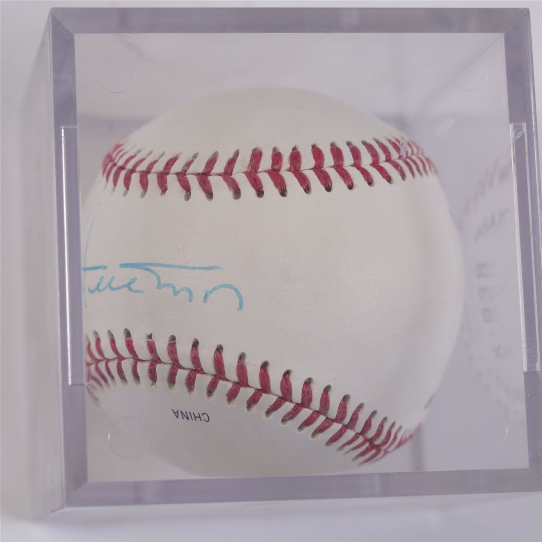 Four signed balls, including golf ball, signed at 2002 British open by Bernard Langer, Uni-Ball Basket Ball, signed by Edinburgh Rocks team 1998/99, football signed by Heart of Midlothian team, signed baseball and an unsigned Gunn & Moore cricket ball