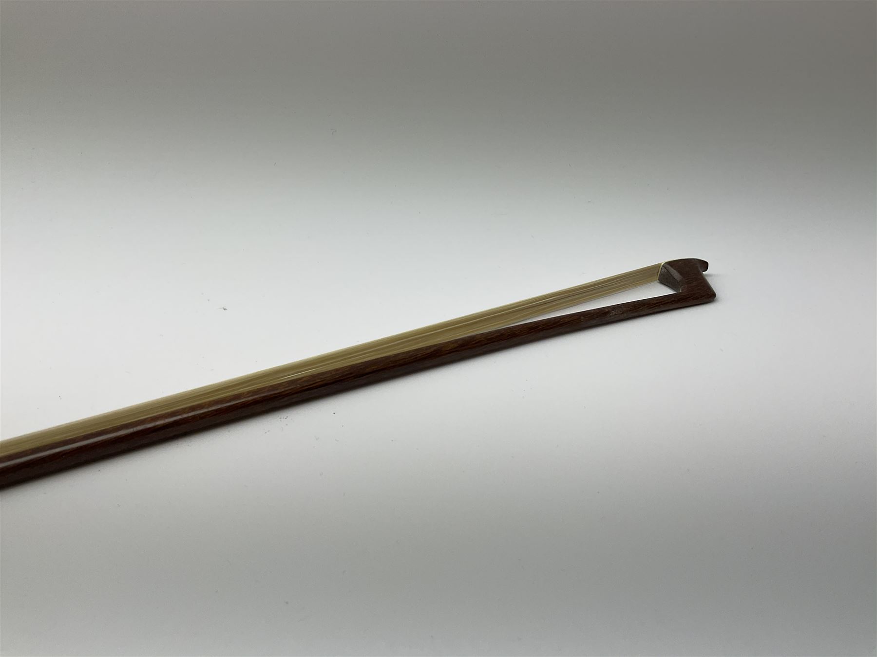 French Mirecourt violin c1920s with 36cm one-piece maple back and ribs and spruce top, labelled Jermone Thibouville-Lamy, L59cm, in fitted carrying case with German bow and 1984 valuation certificate by Frome Valley Music