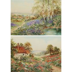 Joseph Halford Ross (British 1866-1941): Springtime Landscapes, pair watercolour and gouaches signed 27cm x 38cm (2)