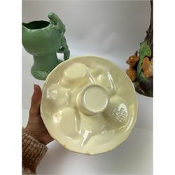 Collection of Sylvac, including posy vase, jug and dog figure, together with a Hornsea Fauna jug