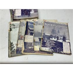Twenty-three volumes of Wonderful London, early 20th century, edited by St John Adcock, together with WWII Hitler Passed This Way published by the London Evening News
