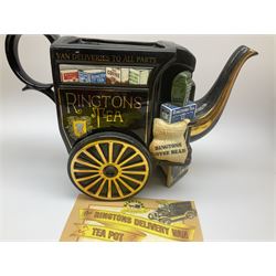 Ringtons novelty teapots, comprising the Ringtons Delivery Van teapot, and the Tea Merchant teapot, both with boxes and certificates of ownership.