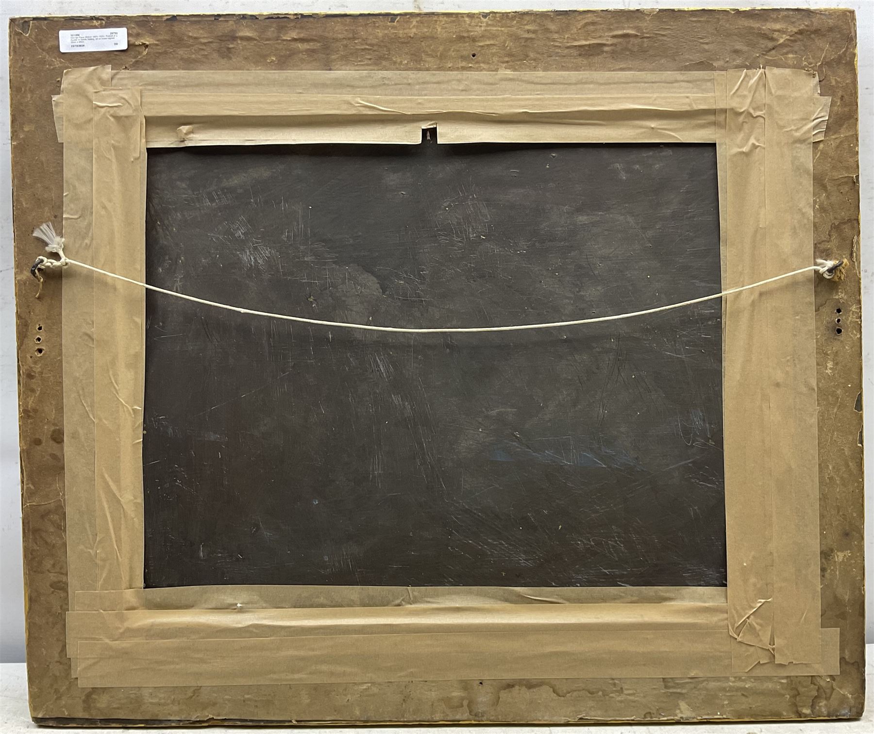 George Paice (British 1854–1925): Portrait of a Hunter in Stable Setting, oil on board signed 39cm x 49cm