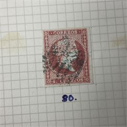 1850s and later mostly Spanish stamps including, imperf examples, some mint stamps, commemorative issues etc, housed in two albums 