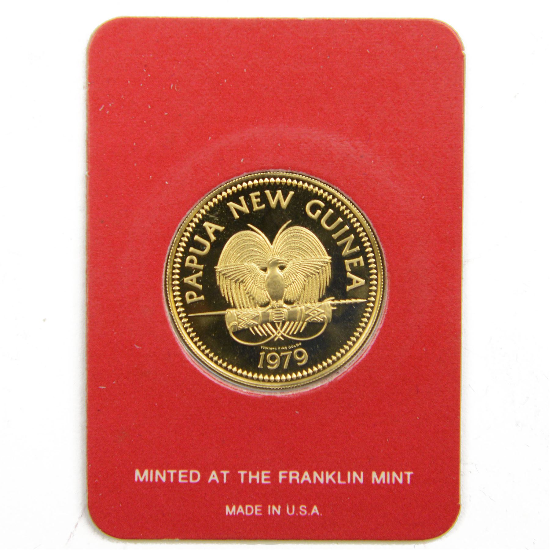 Papua New Guinea 1979 gold proof one-hundred kina coin, cased with certificate