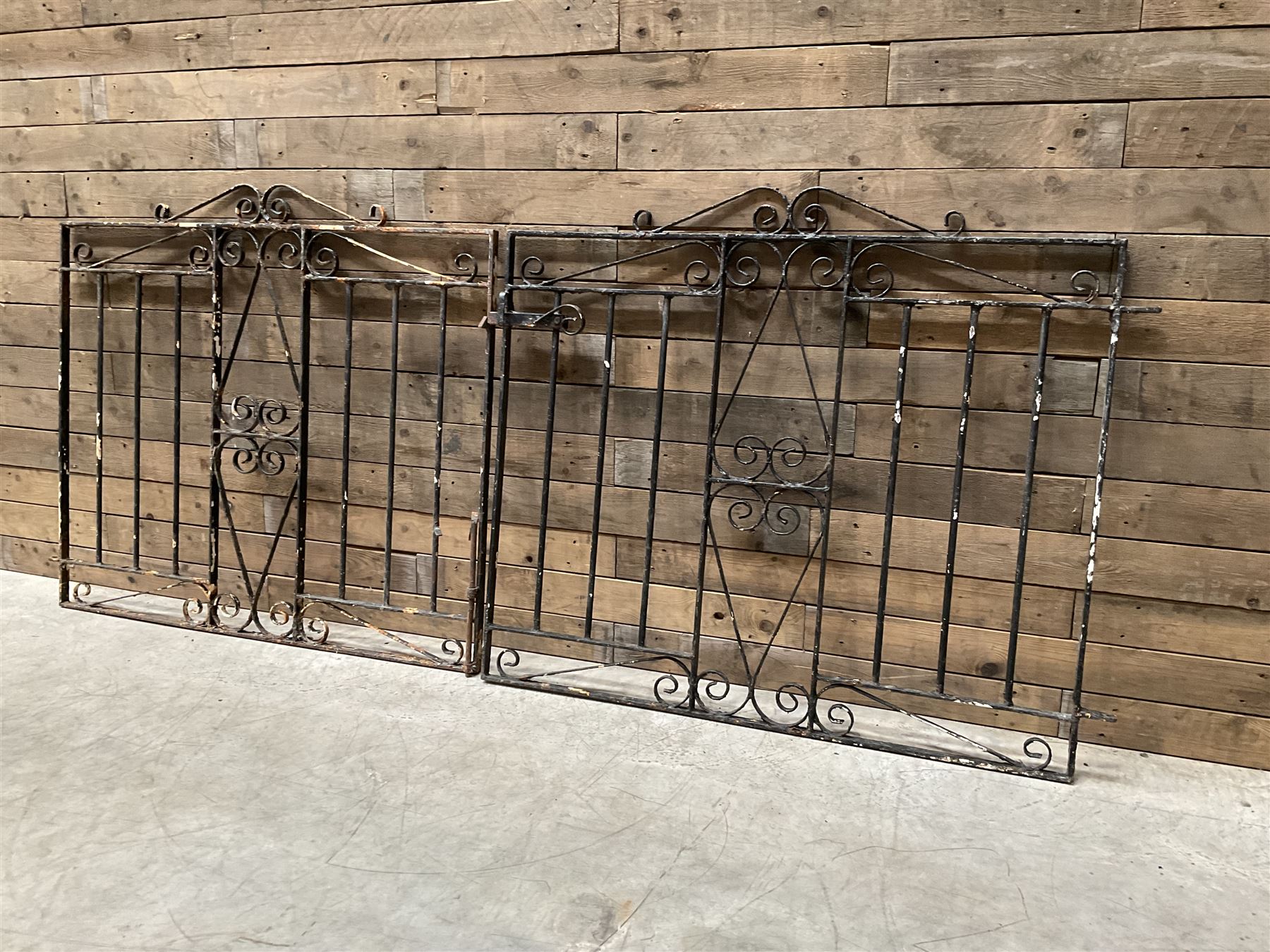 Pair of wrought iron garden gates