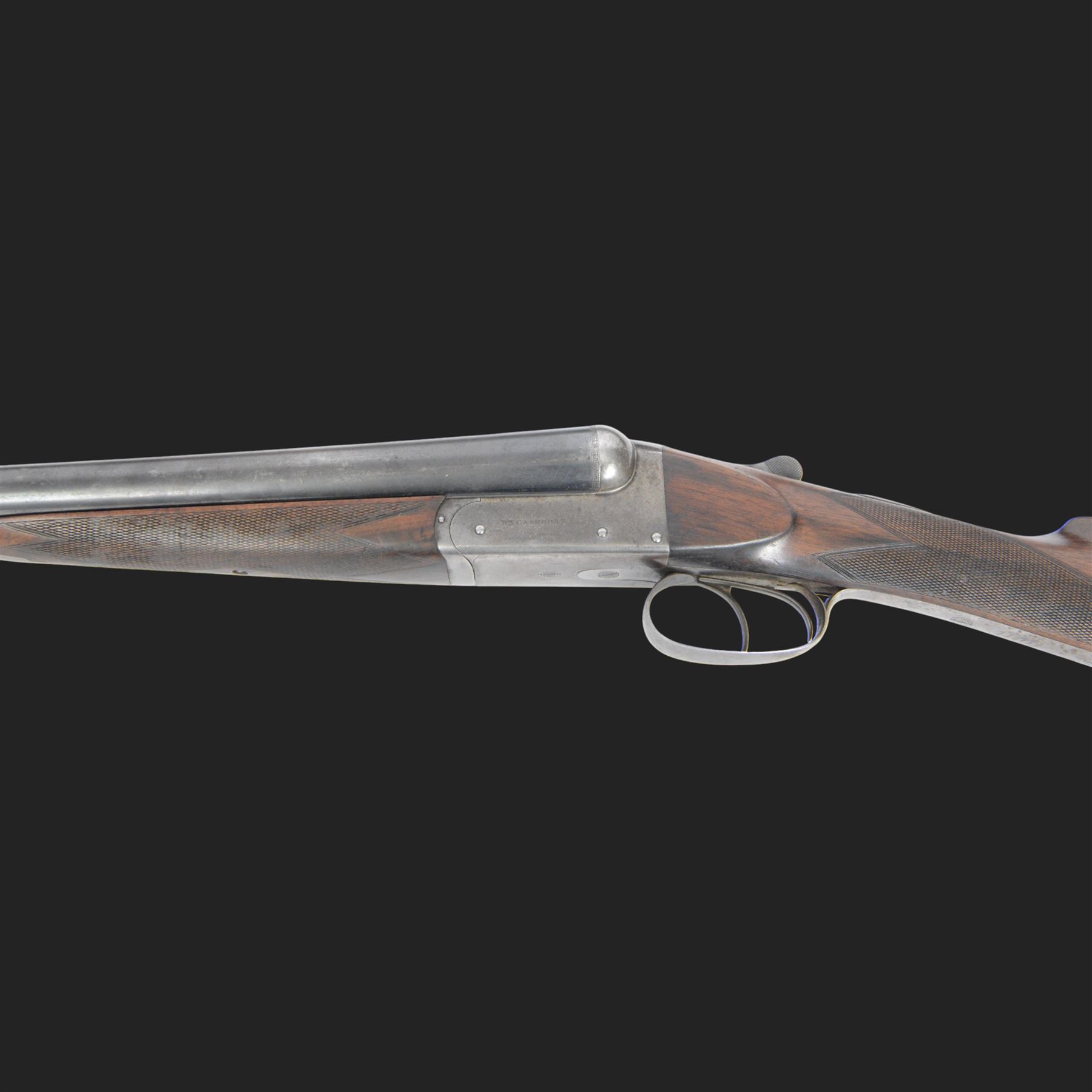 William Cashmore 12 bore, double trigger, boxlock ejector side by side double barrel shotgun with 71cm (28