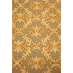  Large late 19th/early 20th century European flat woven wool carpet, pastel blue ground with repeating stylised motifs throughout, looped wool edging, 566cm x 398cm  