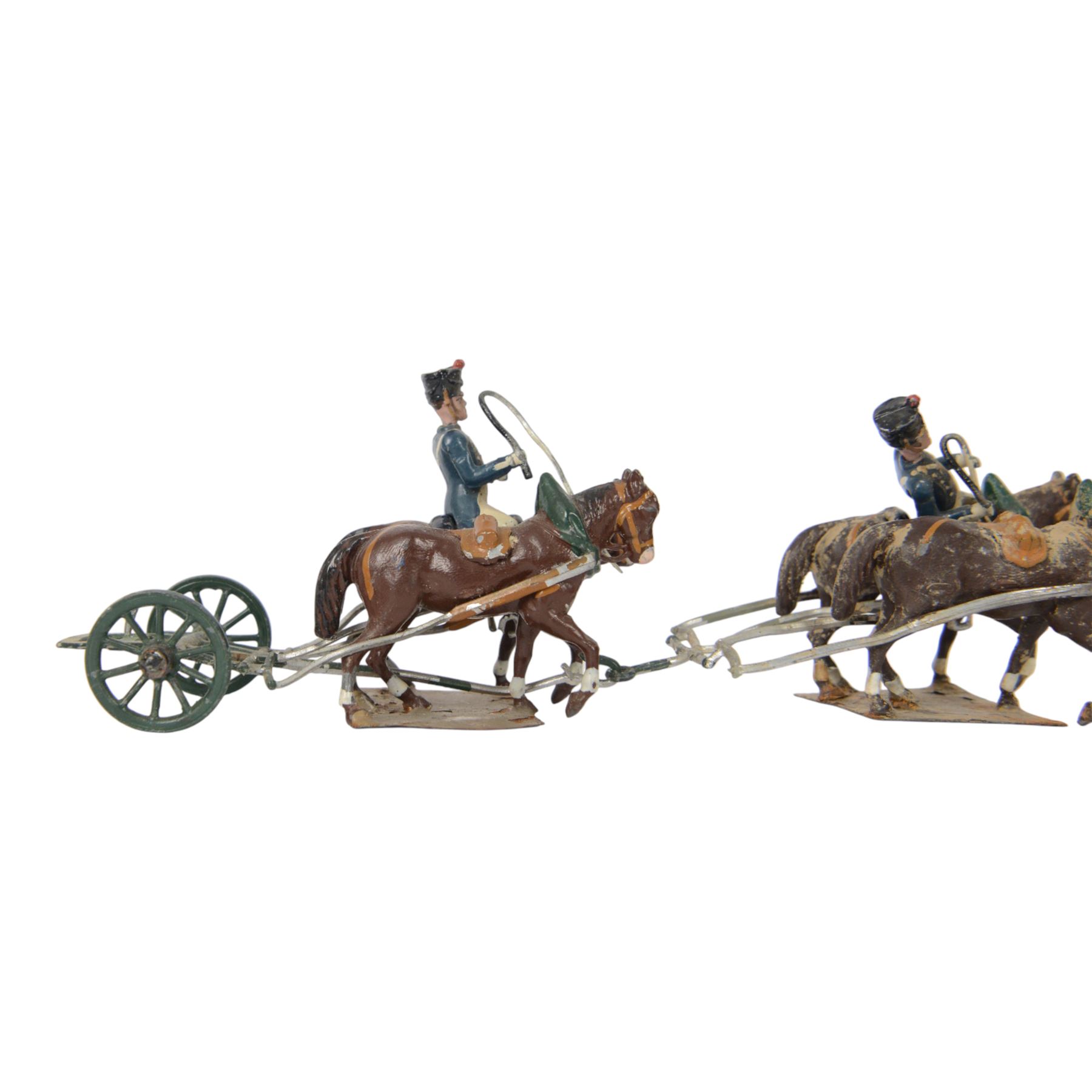 French CBG Lucotte Caisson Gribeauval with four horse drawn caisson, L30cm
