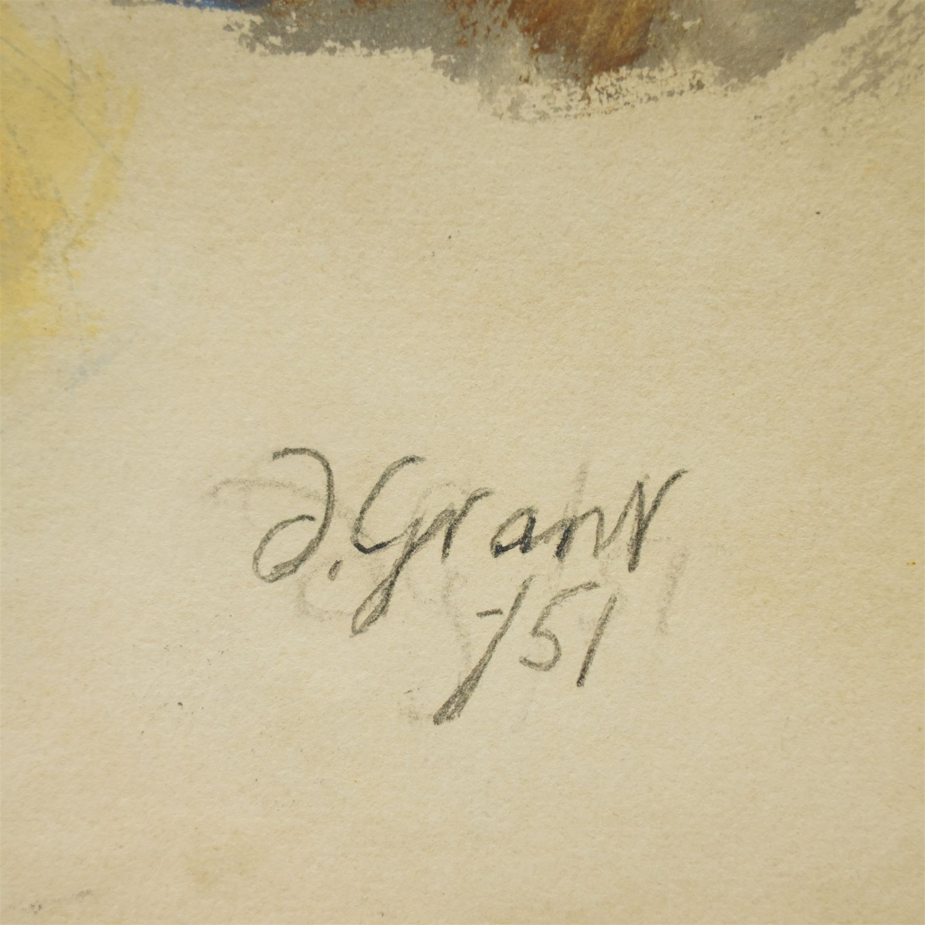 Attrib. Duncan Grant (Scottish 1885-1978): Reclining Nude, watercolour signed and dated '51, 34cm x 54cm 