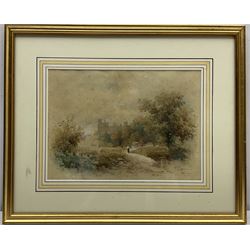 Stephen J Bowers (British fl.1874-1891): Windsor Castle Vignette, watercolour signed 22cm x 31cm