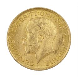 King George V 1912 gold full sovereign coin