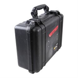 Arri FF5 Follow Focus Kit, comprising follow focus adapters for 19mm and 15mm rods, left side and right sides knobs, twelve marking discs, short whip with knob and toffee hammer, contained within a Peli 1500 case