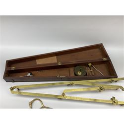 19th Century brass pantograph by Gilkerson & Co, Tower Hill London, housed in a mahogany fitted case