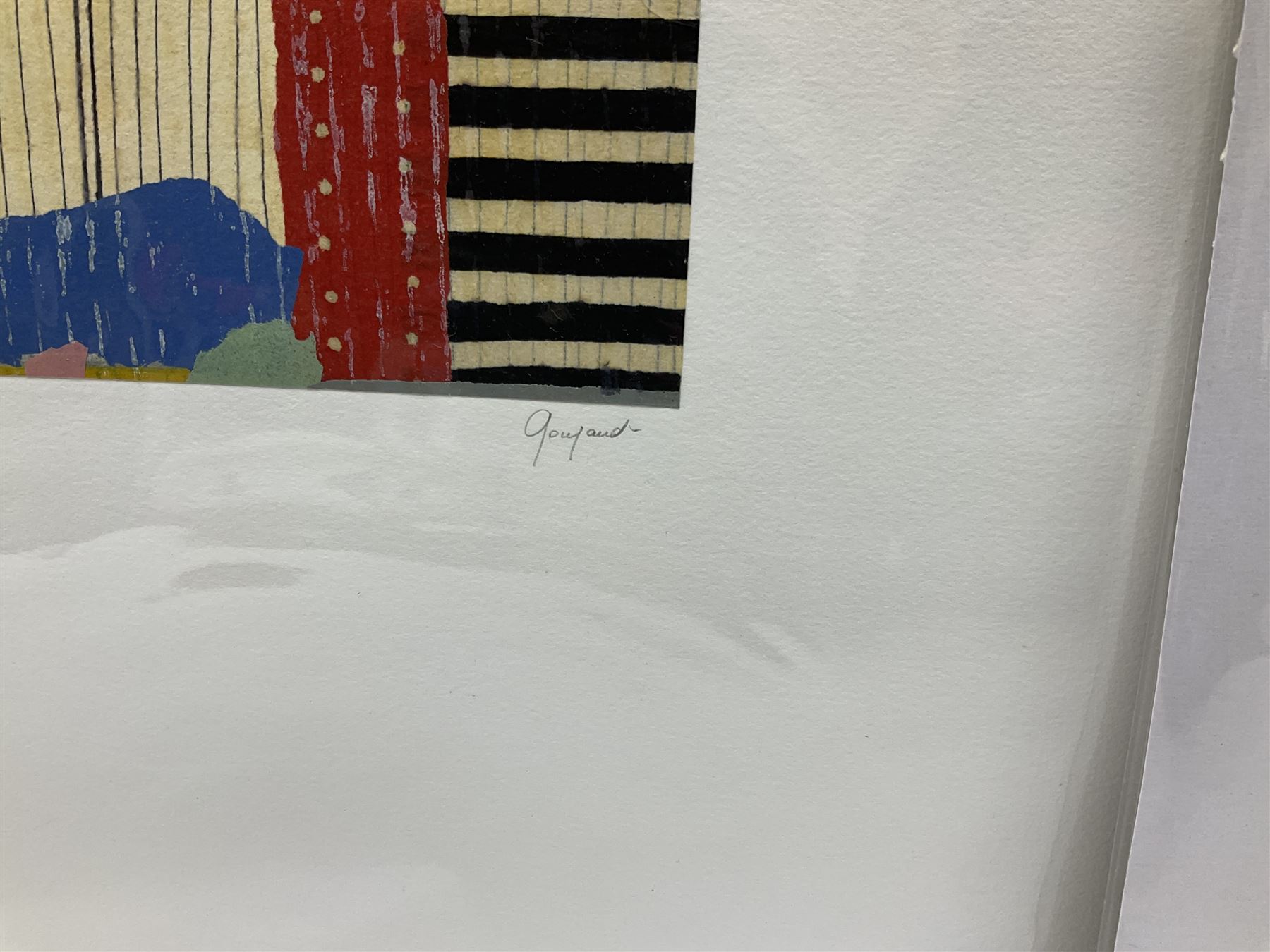 Anne Goujaud (French 1954-): 'Lighthouse I' and 'Lighthouse II', pair monotypes signed 30cm x 30cm (2) (unframed) 