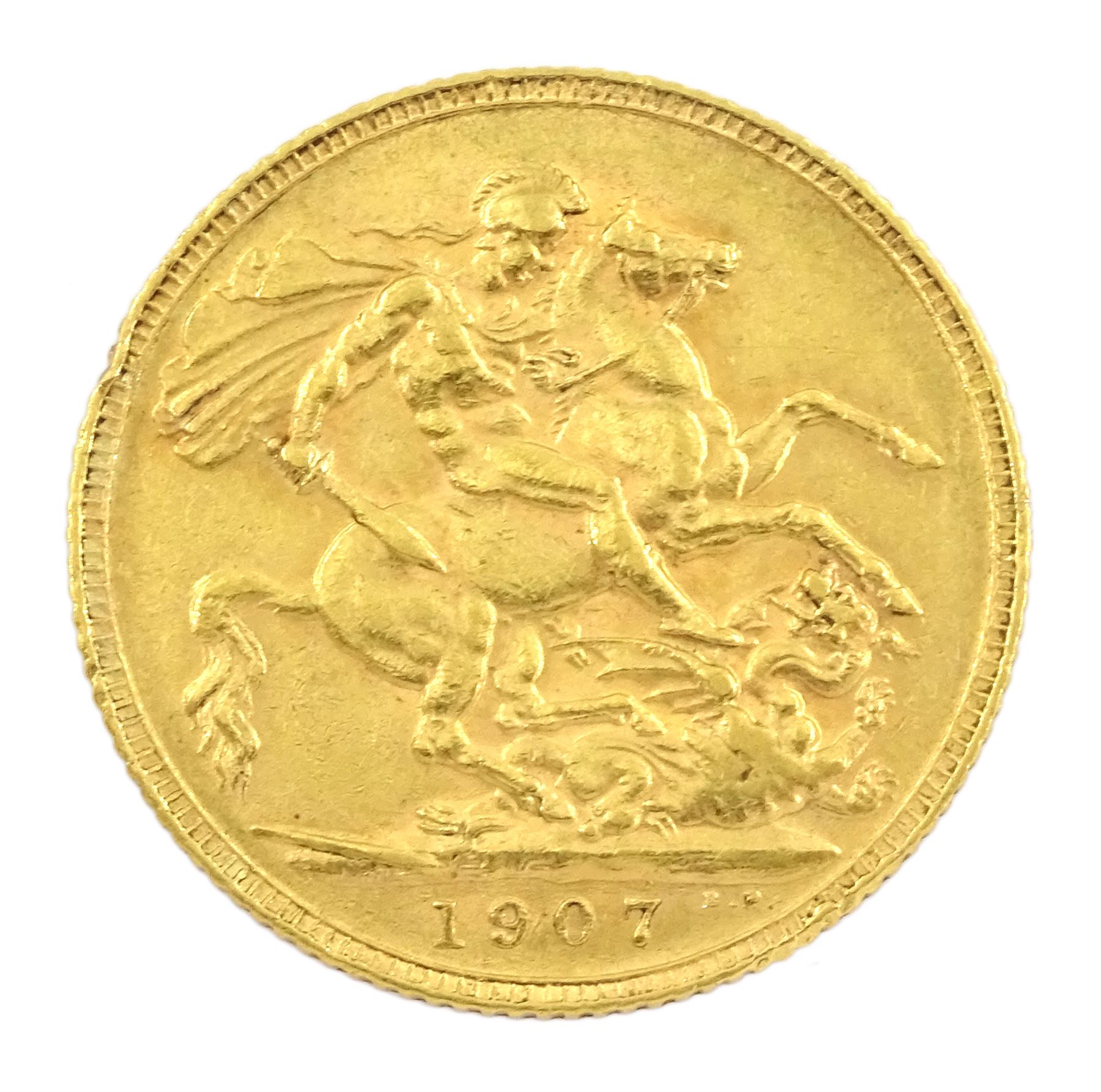 King Edward VII 1907 gold full sovereign coin