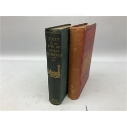 Smiles, S; 'The Story of the Life of George Stephenson' pub John Murray 1859 & Reynolds M 'Locomotive engine Driving' pub Crosby Lockwood 1880, both gilt, 2 volumes