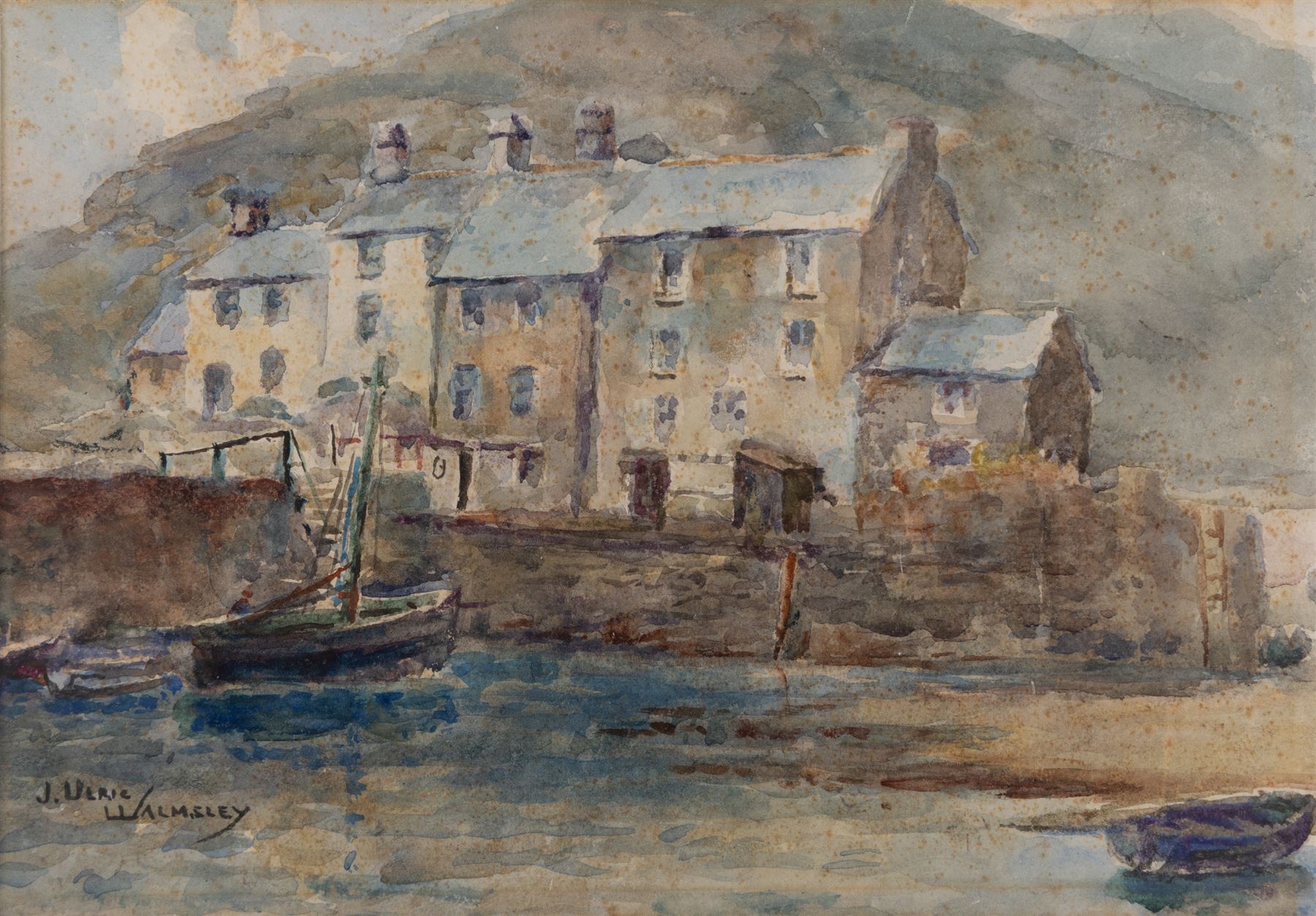 James Ulric Walmsley (British 1860-1954): Polperro - Cornwall, watercolour signed 19cm x 27cm