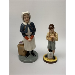 A limited edition Royal Doulton figurine, Queen Alexandra Nurse HN4596, 206/2500, with box and certificate, together with another limited edition Royal Doulton figurine, The End of Sweet Rationing, HN5023, 286/1500, with box and certificate. 