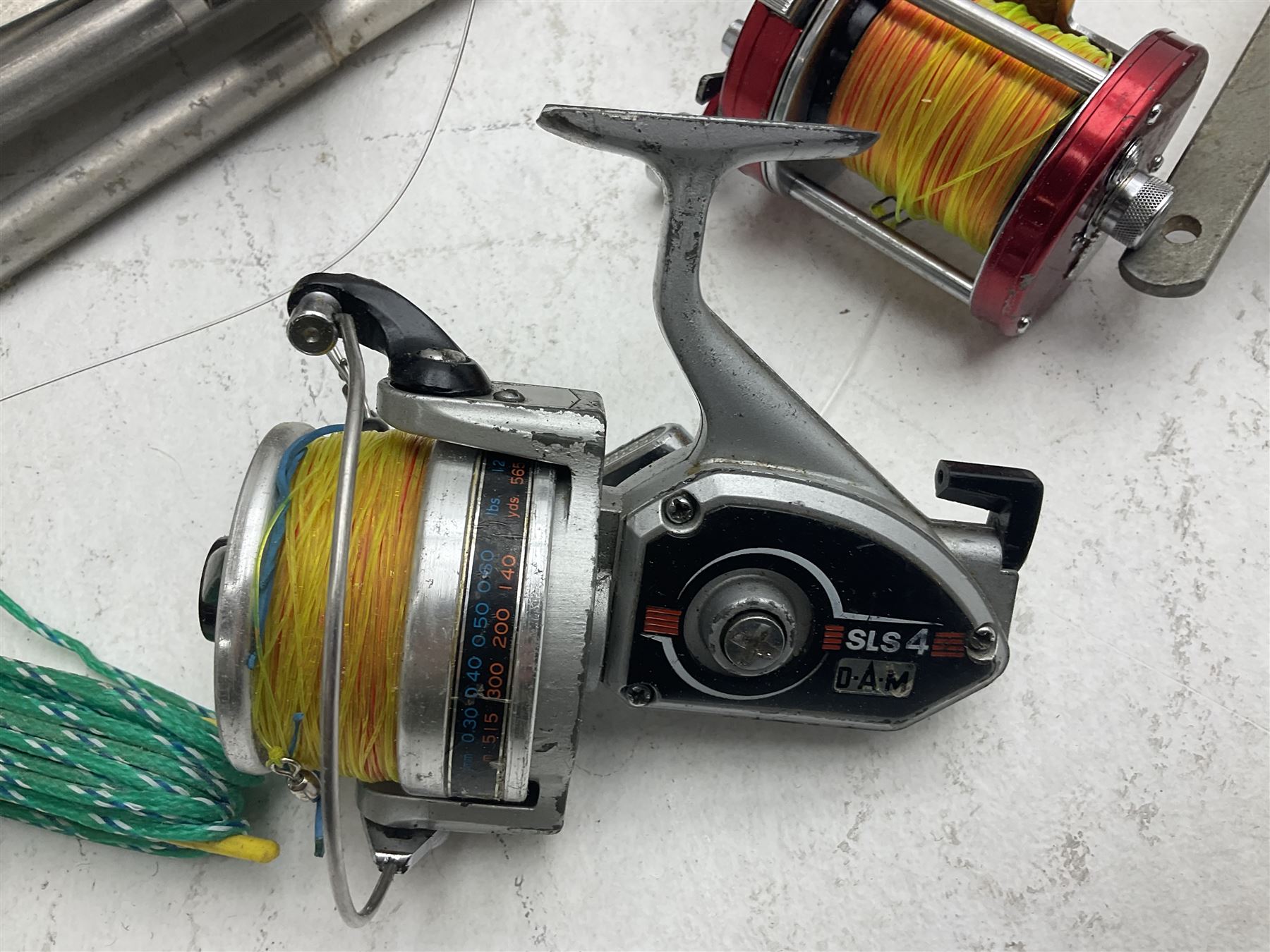 Abu Ambassadeur 7000 multiplier reel, Tenax century Ex4000 reel, fishing rods, nets and other fishing equipment 