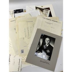 Collection of over 600 autographs on cards, clipped pieces, letters etc including William Gladstone, Lord North, Randolph Churchill, Hugh Dalton, Philip Noel-Baker, Philip Burne-Jones, Tiger Woods, Ben Hogan, Cindy Crawford, Viv Nicholson, Roddy Doyle, Diana Cooper, Woody Allen, Roy Orbison, Mary Wilson, Sammy Davis Jr., Clive Brook, Roger Quilter, Chay Blyth, Chris Bonington, John Lodge, Trevor Bayliss, Penelope Wilton, Tom O'Connor, Charles Aznavour, Alan Tichmarsh, Michael Ball, Thelma Barlow, Jack Brymer, Paul Badura-Skoda, John Lill, John Conteh, Charlotte Knollys, Arthur Godfrey, Eric Sykes, Queen Noor of Jordan, Victoria Gledenning, Madeleine Albright etc