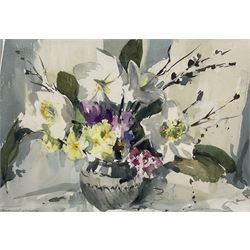 Edward Wesson (British 1910-1983): Still Life of a Bouquet, watercolour signed 31cm x 44.5cm 