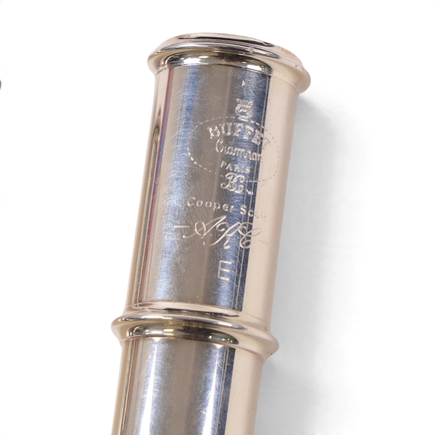Buffet Crampon Paris flute, inscriber 'Cooper scale, ARC E, no. 22B', serial no. 731546, in hard carry case

