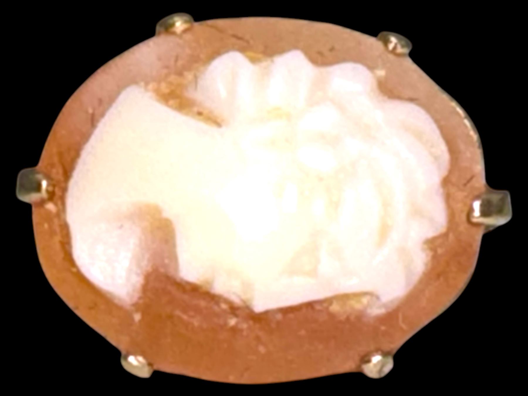 9ct gold cameo brooch and a pair of 9ct gold cameo earrings, all hallmarked 