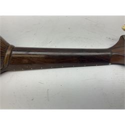 Italian mandolin, with foliate inlaid scratchplate, paper label inscribed 'Carlo Loveri & Figlio of Napoli', L62cm