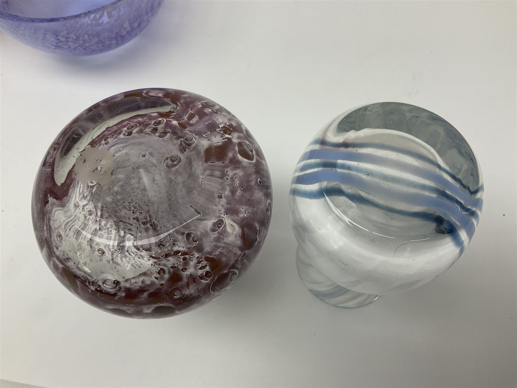 Collection of Caithness glass vases and dishes, to include mottled and swirl designs,  largest 20cm (23)