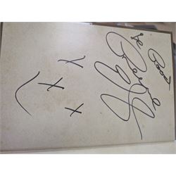 Signed hardback copy of The Written Works of Graeme Edge, drummer with The Moody Blues