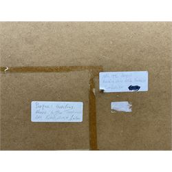 David Baumforth (British 1945-): 'Seagulls Hovering over Little Thornwick Bay Flamborough', mixed media on paper, signed titled and dated '96 on label verso 68cm x 113cm 
Provenance: with Walker Galleries, Harrogate, exhibition label verso