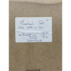 David Baumforth (British 1945-): 'Moorland Path above Hutton le Hole', mixed media signed with monogram, original title label verso 24cm x 24cm  