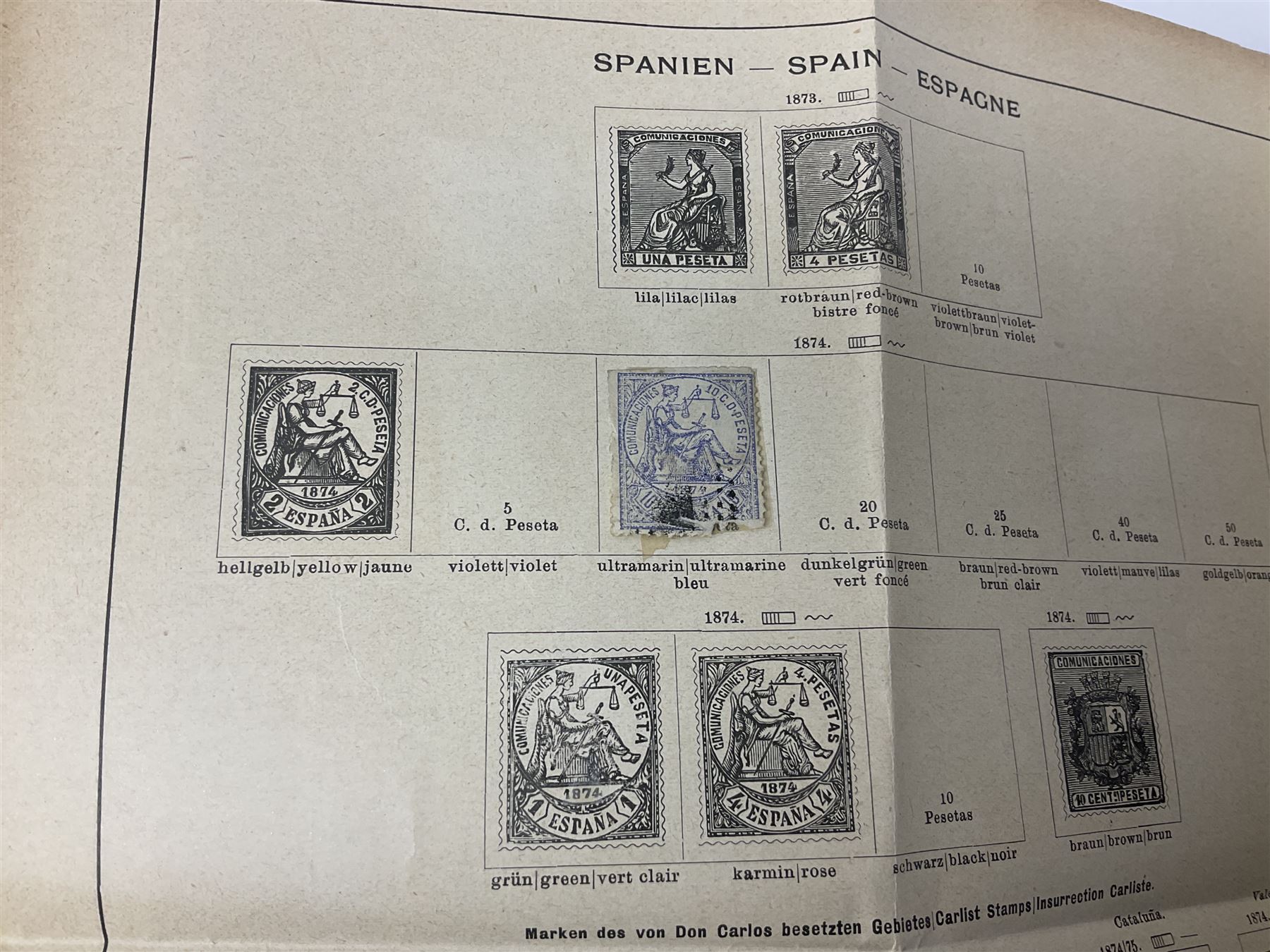 World stamps including Andorra, Austria with 1858 and later issues, Belgium with imperfs and later, Belgium, Cuba, Czechoslovakia, Denmark, Ireland, France, Germany with Hamburg, Lubeck, Oldenburg, Saxony etc, Greece, Hungary, the Netherlands, Spain etc, housed in two albums 