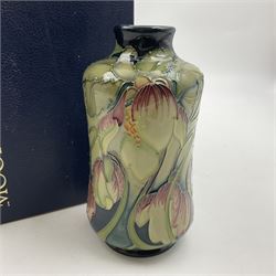 Moorcroft limited edition vase, of waisted form by Kerry Goodwin, no. 13/30, circa 2011, with original box