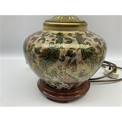 Rochamp Kashmir Kutani table lamp, with cream shade, excluding shade H32cm