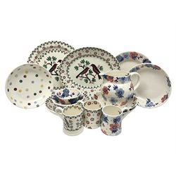 Emma Bridgewater ceramics, to include Christmas Joy Robin pattern meat platter, serving plate, bowl and two mugs, Anenome pattern jug, dinner plate, mug and three bowls, polka dot pasta bowl and two Wallflower pattern pasta bowls, largest D33.5cm