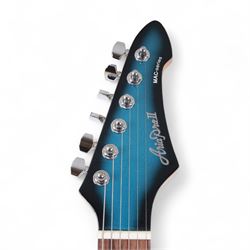 Aria Pro II Mac-Series electric guitar, in blue burst metallic finish, serial no. 1023090338, in GNB soft case, guitar L99cm