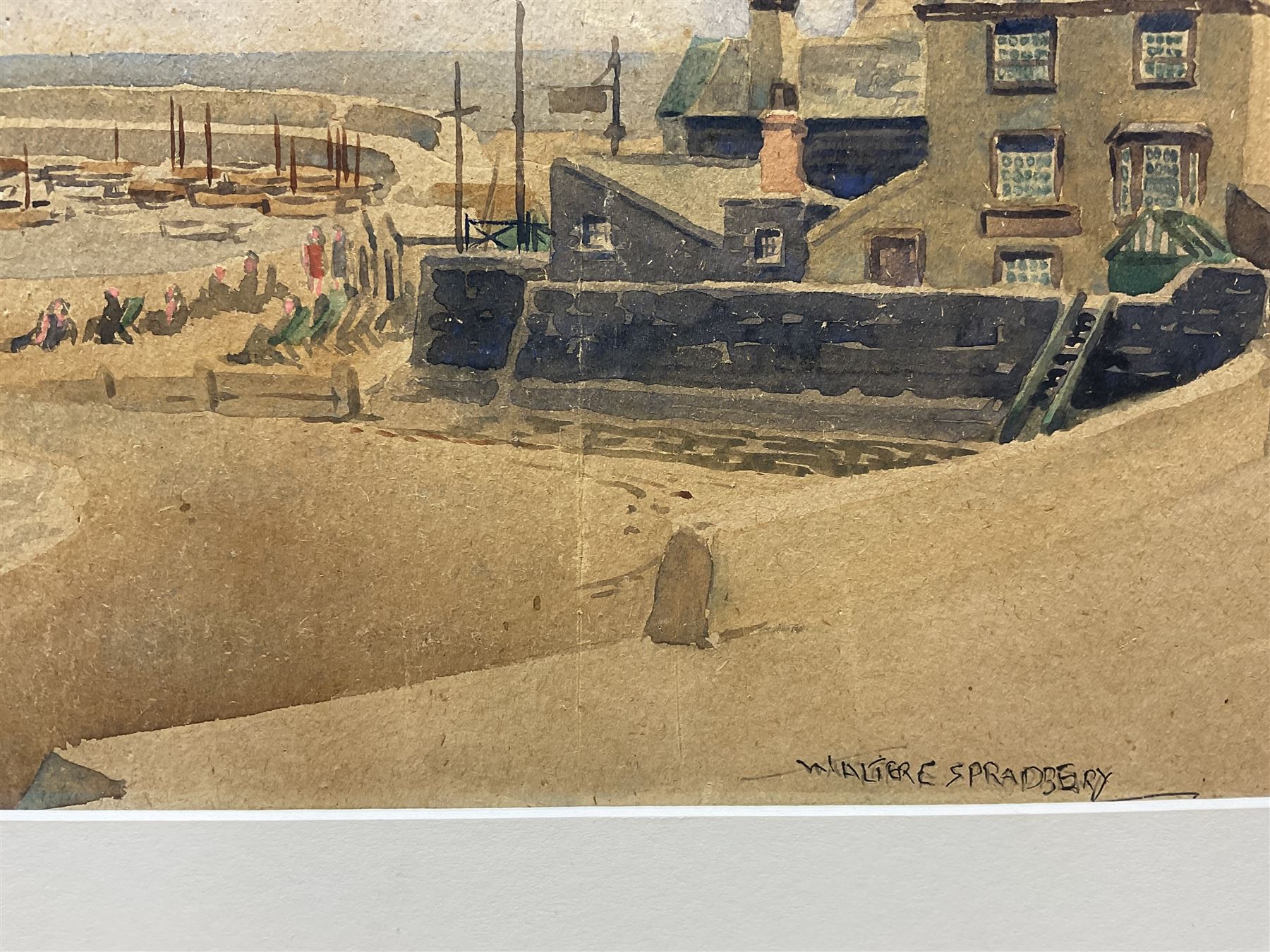Walter Ernest Spradbery (British 1889-1969): Lyme Bay Devon for London & South Western Railway, watercolour signed and titled 26cm x 43cm
