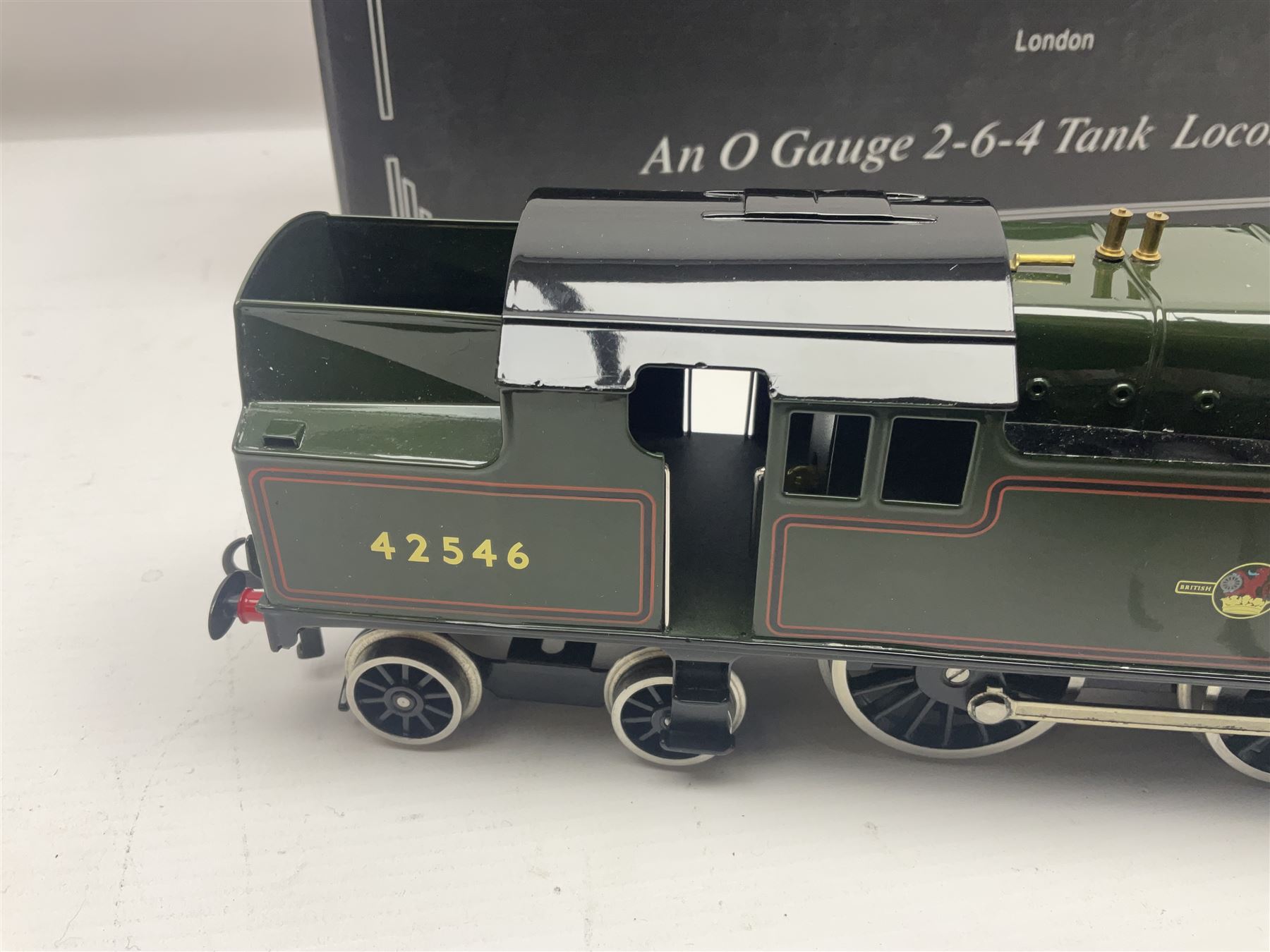 Ace Trains '0' gauge - limited edition E8 Stanier 2-6-4 tank locomotive No.42546 in late BR passenger green with final totem; for two or three rail running; boxed with original packaging and instructions in outer delivery box