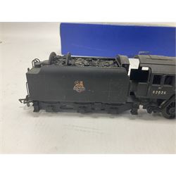 ‘00’ gauge - kit built S&DJR/LMS/BR 2-8-0 no.53807 steam locomotive and tender, finished in BR black with DJH Models box; with further kit built Standard Class 9F 2-10-0 steam locomotive and tender no.92026 finished in BR black (2) 