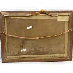 Harold Lawson Riding RCA (British 1886-1981): 'Spring Time in the Gardens', oil on board signed, titled verso 44cm x 63cm