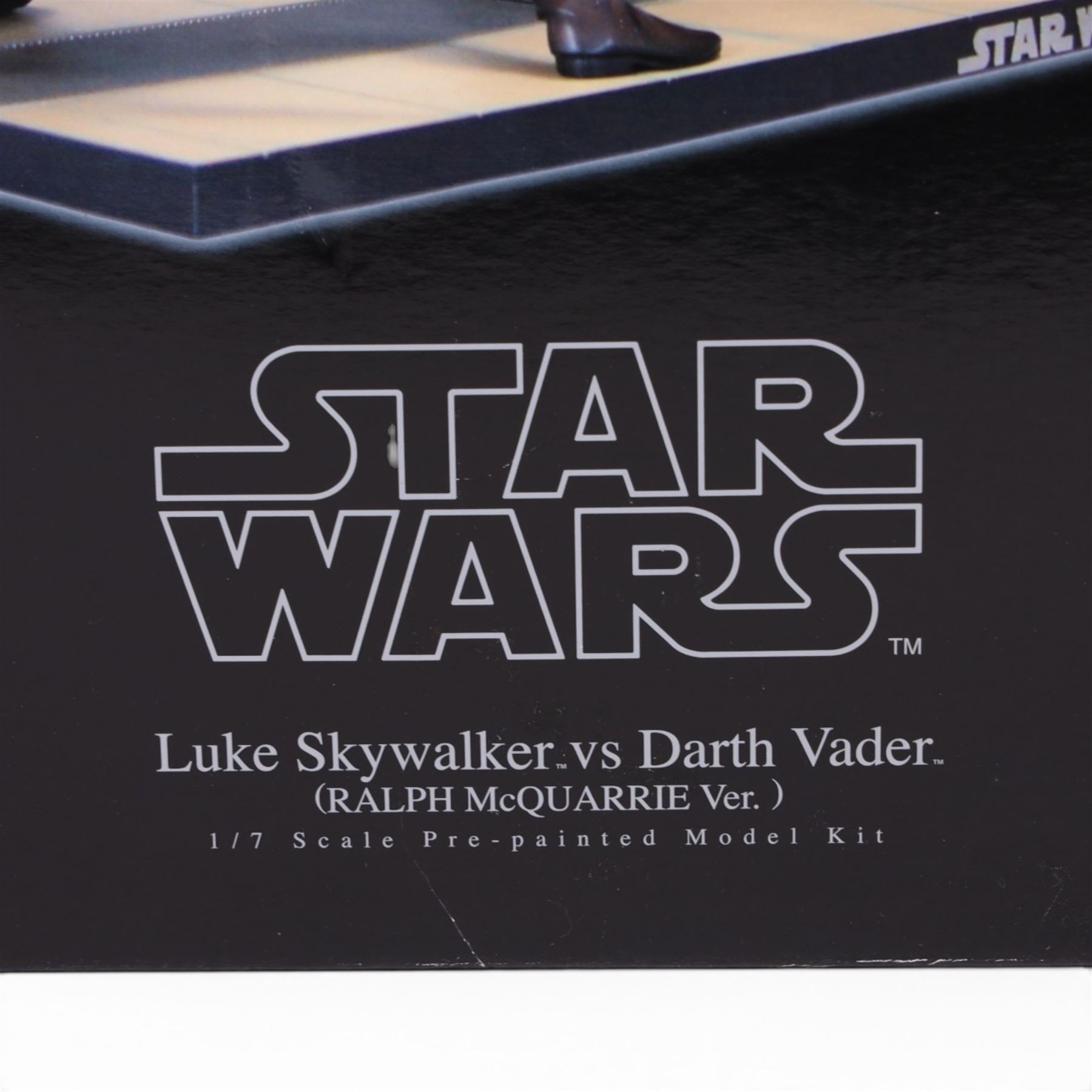 Limited edition Kotabukiya Craftsmanship Art FX Star Wars 1:7 scale pre-painted model kit 'Luke Skywalker vs. Darth Vader (Ralph Mcquarrie Version)', boxed with instructions