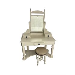 Edwardian cream painted dressing table, 