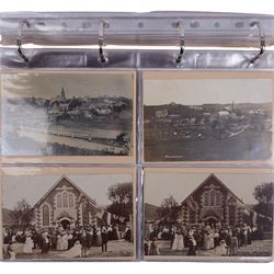 Five-hundred and thirty one late 19th and early 20th century real photographic postcards produced by J.T.Ross, depicting  daily life, village scenes, landmarks and street views of Whitby, the surrounding villages and South Teeside, including fifty-two modern copies, all housed within three postcard albums and accompanied by four copies of Ross, Photographer, Whitby 'The Life and Work of a Yorkshire Artist' by Colin Bullamore which provides a detailed overview of his life and work